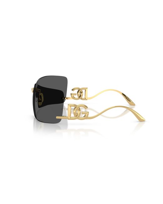 Dolce & Gabbana Black Rectangular Sunglasses