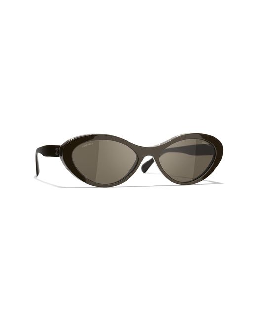 Chanel Gray Oval Sunglasses Ch5416
