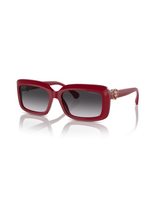 Chanel Black Sunglass Rectangle Sunglasses Ch5520