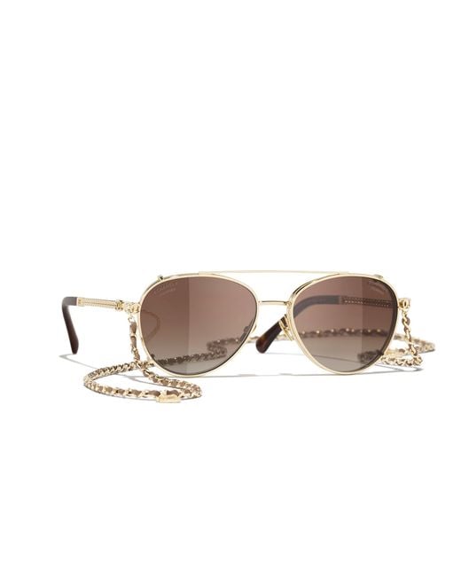 Chanel Green Sunglass Pilot Sunglasses Ch4292