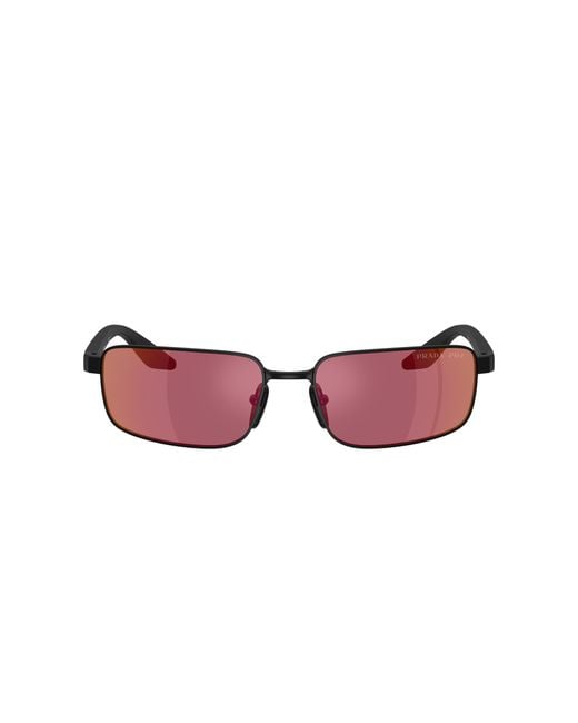 Prada Linea Rossa Black Sunglass Ps B54s for men