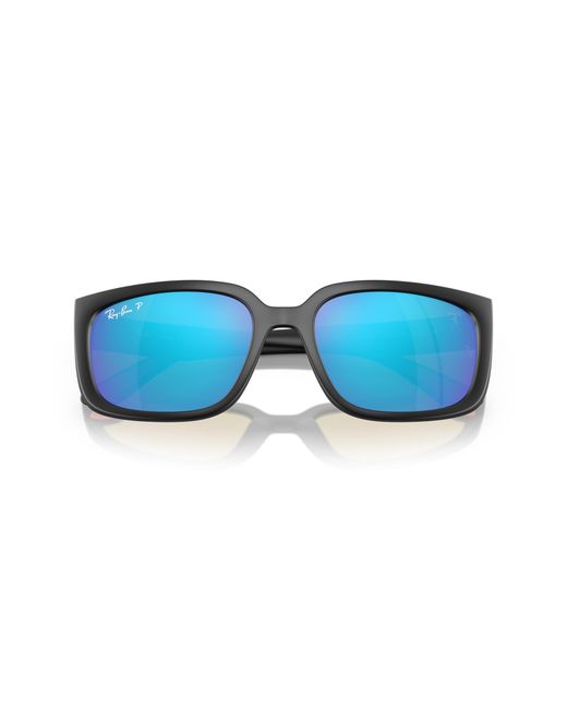 Ray-Ban Black Sunglasses Rb4443m Scuderia Ferrari Collection Polarized+ Lenses