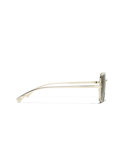 Chanel Black Sunglass Pilot Sunglasses Ch4294