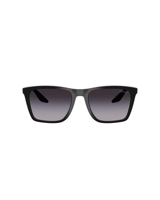 Prada Linea Rossa Man Ps 03qs - Frame Color: Black, Lens Color: Grey-black, Size 57-/17/145 for men