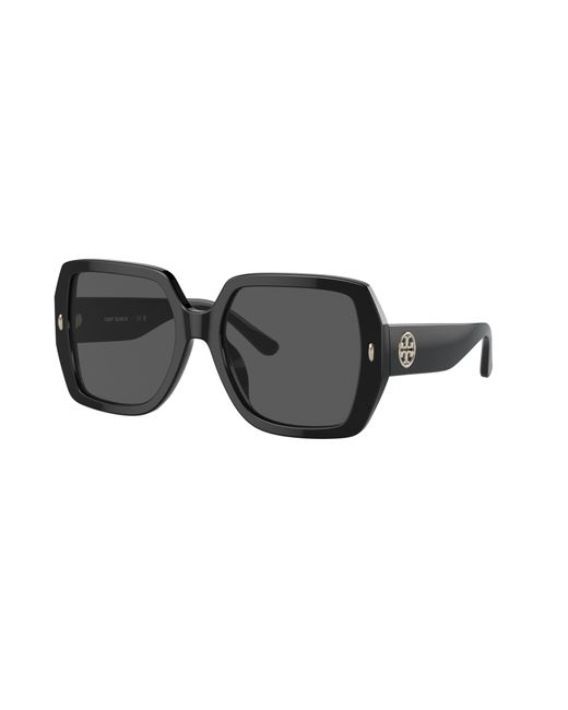 Tory Burch Black 54mm Square Sunglasses