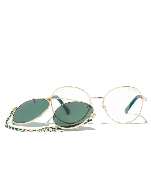 Chanel Green Sunglass Pilot Sunglasses Ch4291