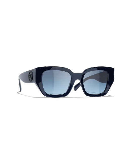 Chanel Black Sunglass Square Sunglasses Ch5506