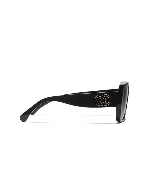 Chanel Black Sunglass Square Sunglasses Ch5541