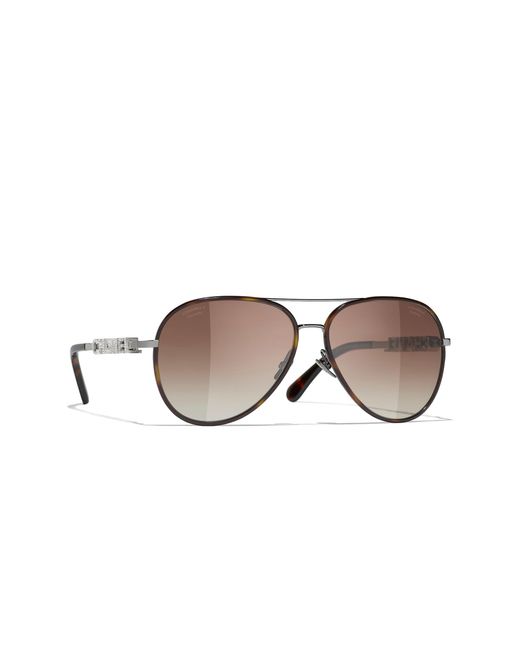 Chanel Black Sunglass Pilot Sunglasses Ch4284b