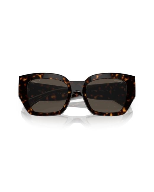 Chanel Black Sunglass Square Sunglasses Ch5506a
