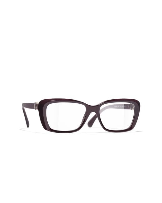 Chanel Black Sunglass Rectangle Eyeglasses Ch3467