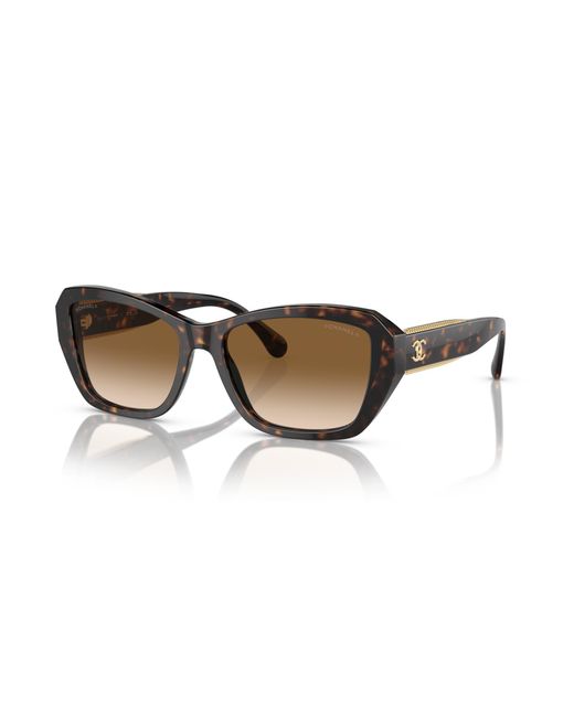 Chanel Black Sunglass Butterfly Sunglasses Ch5516a