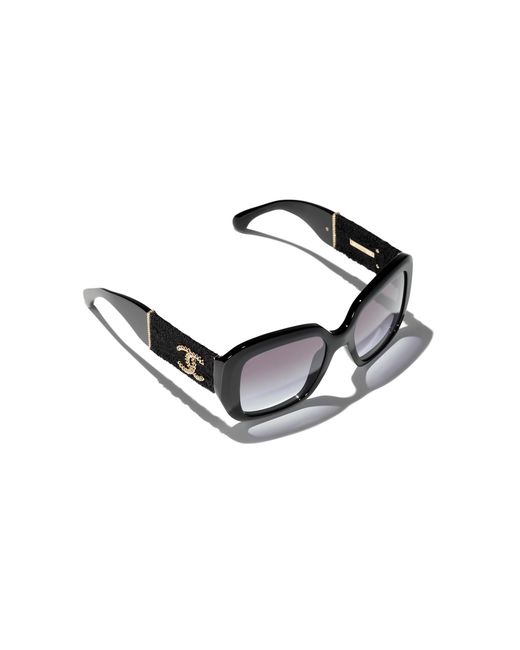 Chanel Black Sunglass Square Sunglasses Ch5512