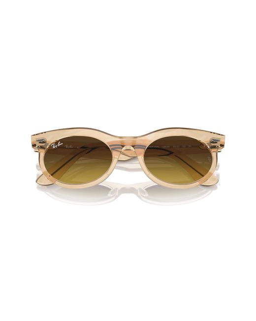 Ray-Ban Black Rb2242f Wayfarer Oval Photochromic Low Bridge Fit Sunglasses