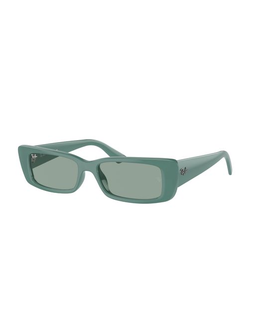 Ray-Ban Green Rb4425f Teru Low Bridge Fit Rectangular Sunglasses