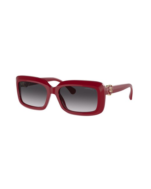 Chanel Black Sunglass Rectangle Sunglasses Ch5520a