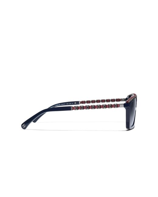 Chanel Black Sunglass Rectangle Sunglasses Ch5548q