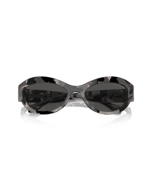 Michael Kors Black Burano Dark Grey Oval Sunglasses Mk2198 300587 59