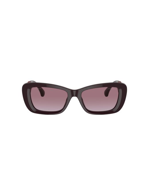 Chanel Black Sunglass Rectangle Sunglasses Ch5514