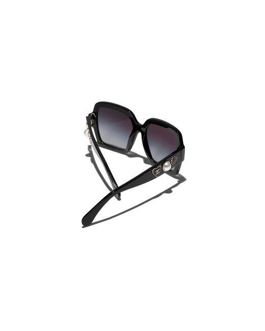 Chanel Black Sunglass Square Sunglasses Ch5479