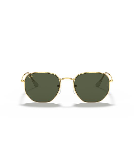 Ray-Ban Green Unisex Rb3548 Hexagonal Legend Gold