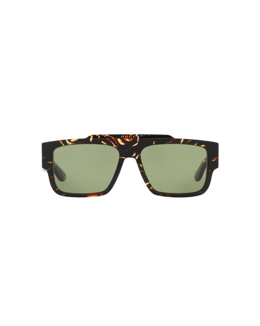 Gucci Green Rectangular Sunglasses for men