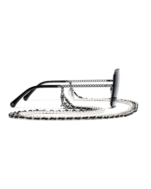 Chanel Black Sunglass Square Sunglasses Ch4244