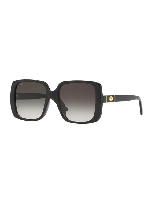 Gucci Black Lines Square Sunglasses