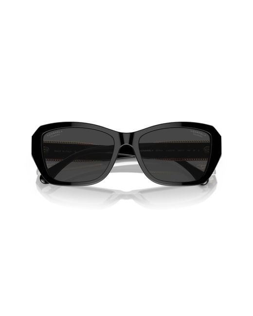 Chanel Black Sunglass Butterfly Sunglasses Ch5516a