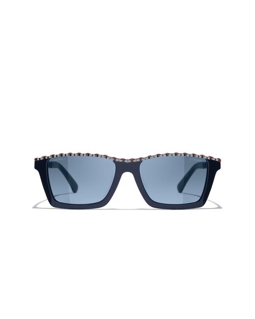 Chanel Black Sunglass Rectangle Sunglasses Ch5548q