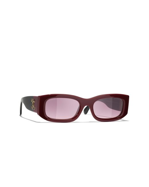 Chanel Black Sunglass Rectangle Sunglasses Ch5525