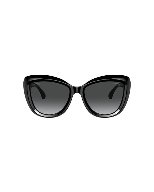 Chanel Black Sunglass Butterfly Sunglasses Ch5517a