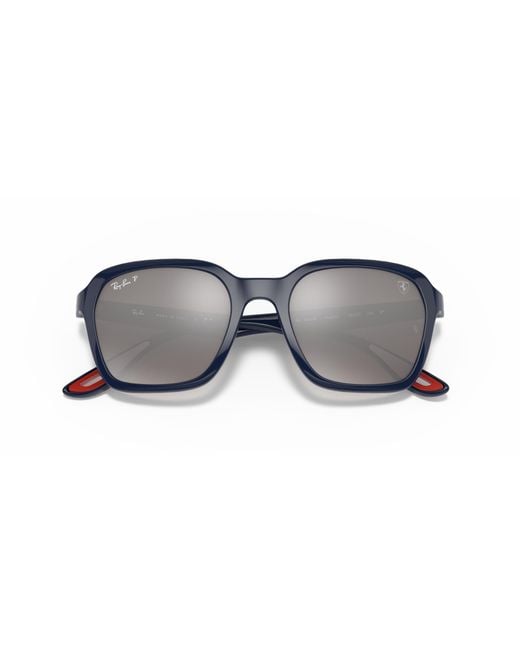 Ray-Ban Black Sunglass Rb4343m Scuderia Ferrari Collection Polarized+ Lenses