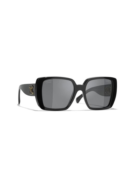 Chanel Black Sunglass Square Sunglasses Ch5541
