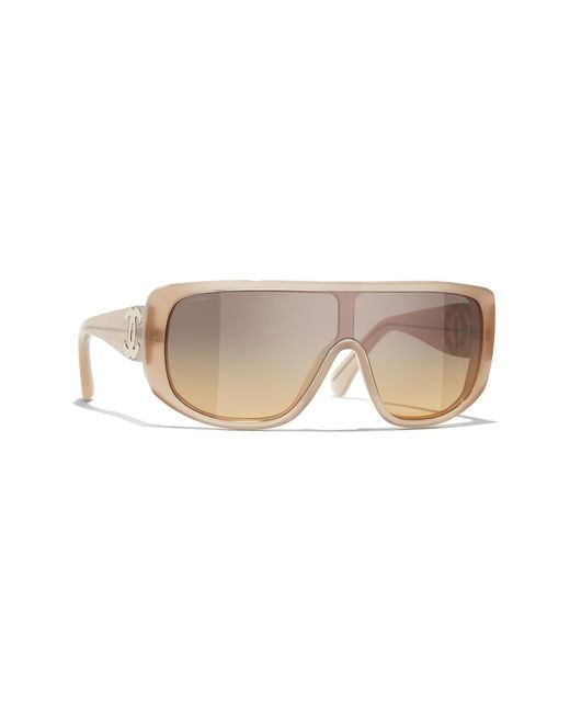 Chanel Black Sunglass Shield Sunglasses Ch5495