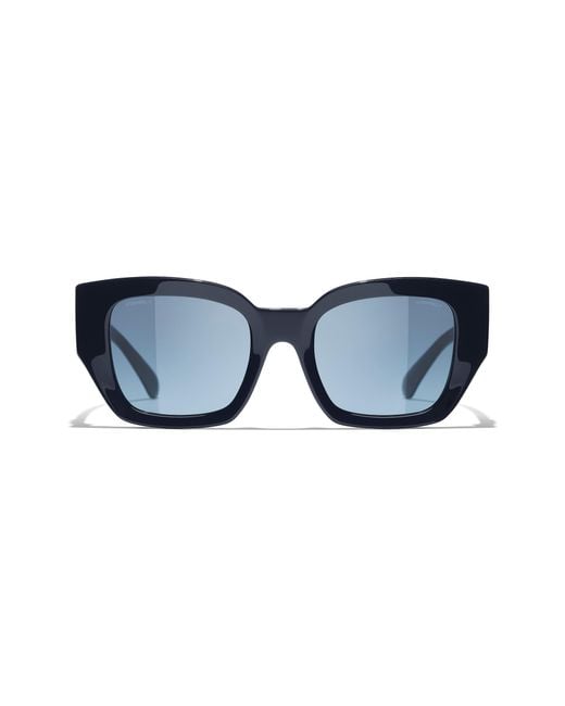 Chanel Black Sunglass Square Sunglasses Ch5506