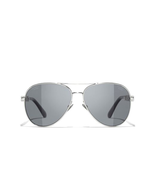 Chanel Black Sunglass Pilot Sunglasses Ch4284b