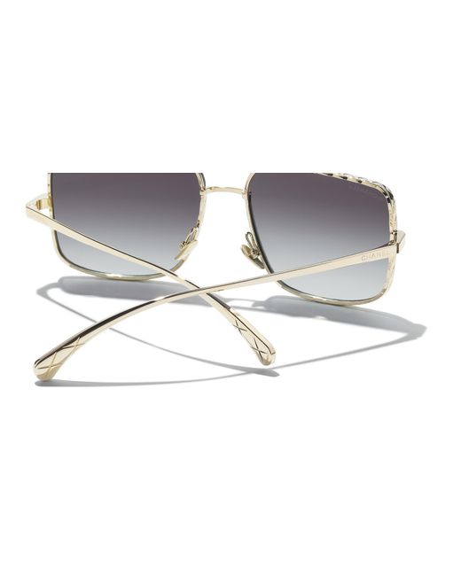 Chanel Black Sunglass Pilot Sunglasses Ch4294