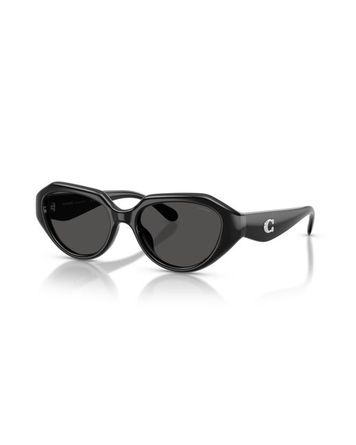 COACH Black C Hardware Geometric Sunglasses