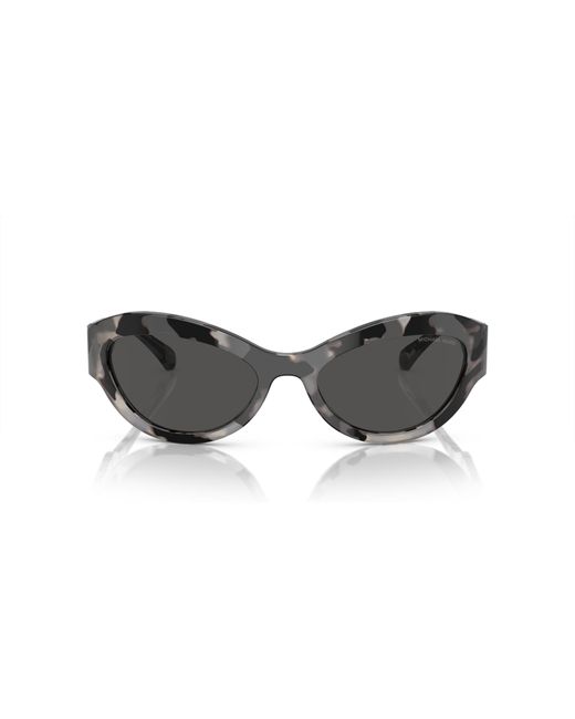 Michael Kors Black Burano Dark Grey Oval Sunglasses Mk2198 300587 59