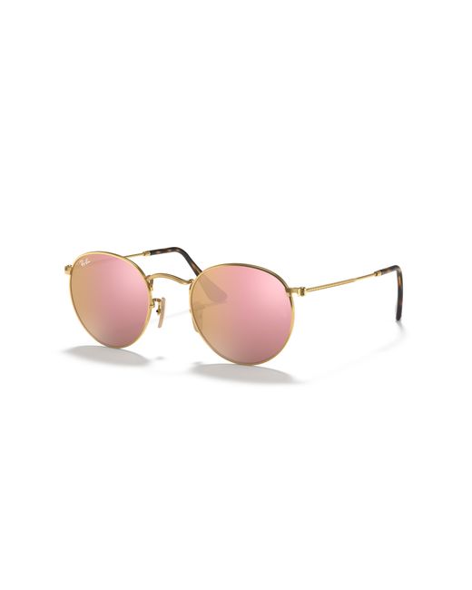 Ray-Ban Black Round Flat Lenses Sunglasses Frame Brown Lenses