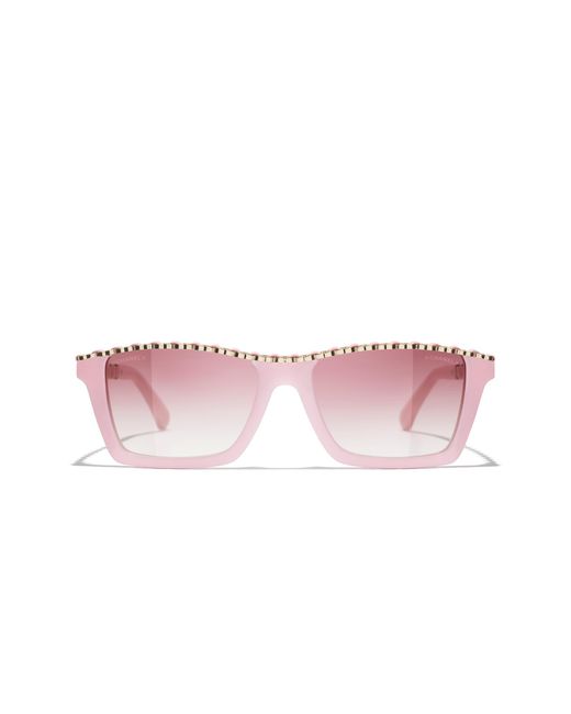 Chanel Black Sunglass Rectangle Sunglasses Ch5548q