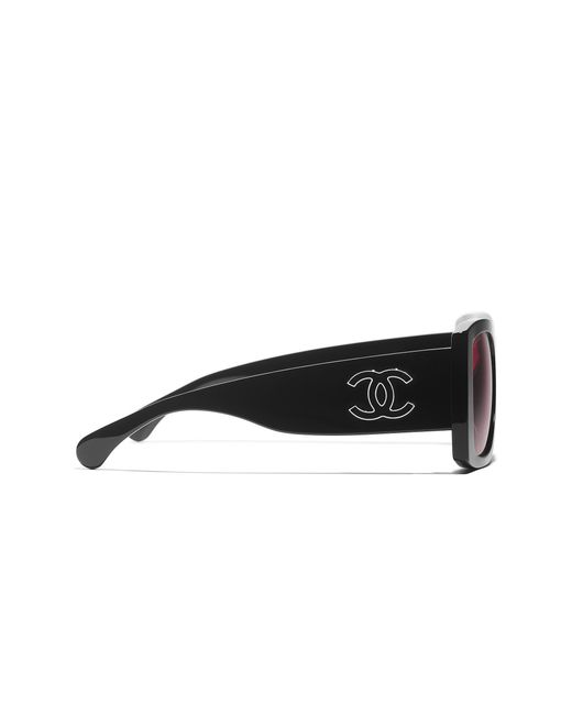 Chanel Black Sunglass Square Sunglasses Ch5539