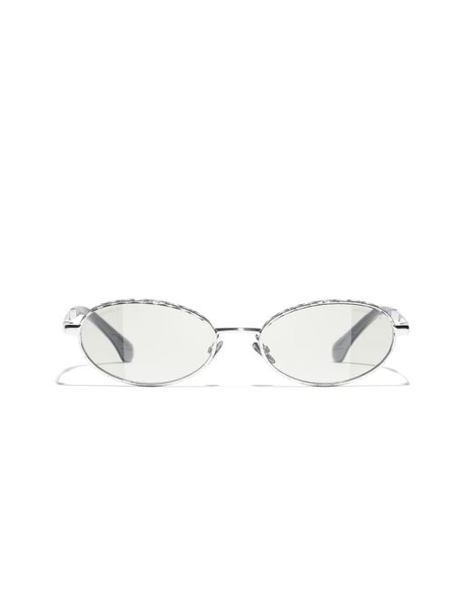 Chanel Black Sunglass Oval Blue Light Glasses Ch2227s