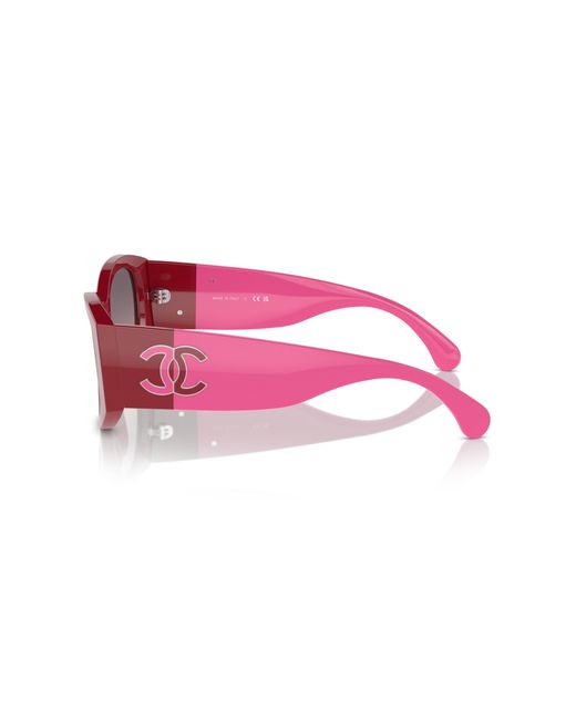 Chanel Black Sunglass Oval Sunglasses Ch5524a