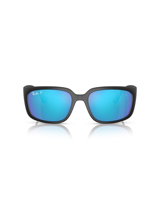 Ray-Ban Black Sunglasses Rb4443m Scuderia Ferrari Collection Polarized+ Lenses