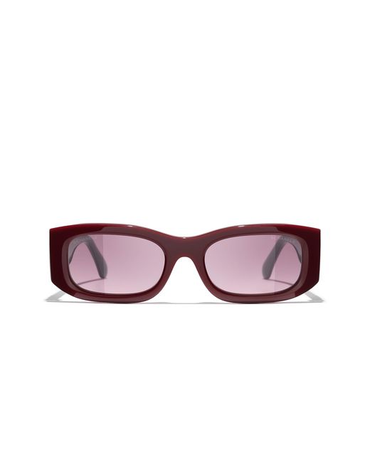 Chanel Black Sunglass Rectangle Sunglasses Ch5525