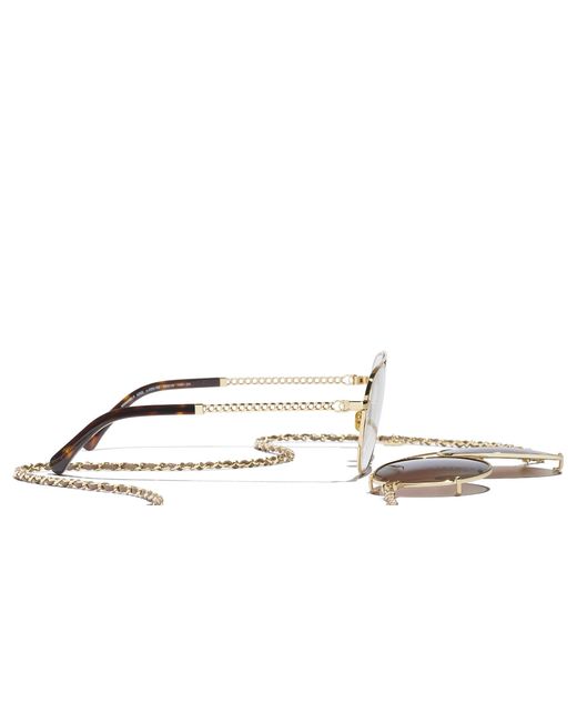 Chanel Green Sunglass Pilot Sunglasses Ch4292
