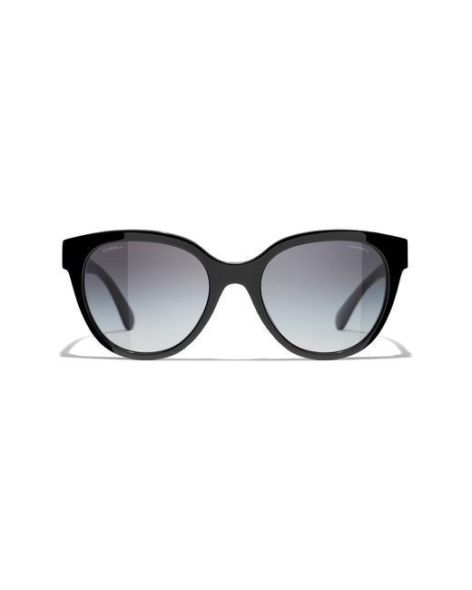New Chanel sunglasses black-beige butterfly