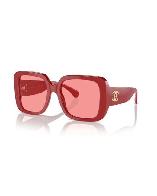 Chanel Red Sunglass Ch9149